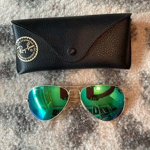 Gold + blue aviators